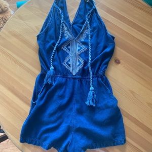 Blue earthbound romper